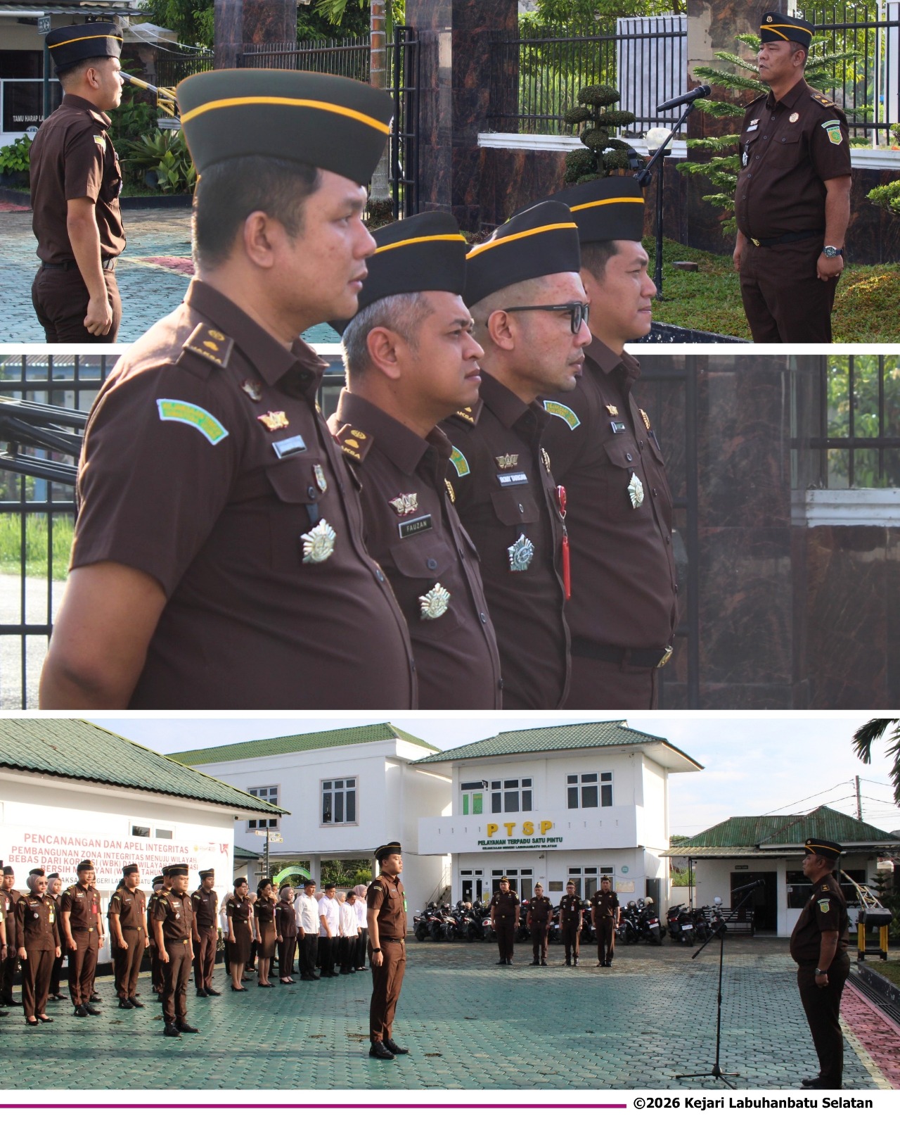 Apel Pagi yang bertempat di Halaman Kantor Kejaksaan Negeri Labuhanbatu Selatan