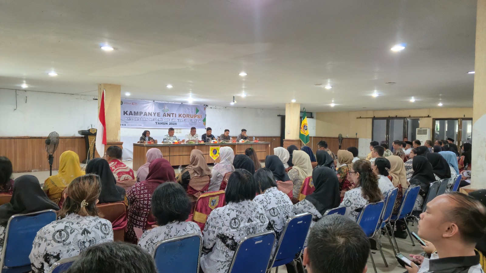 Bidang Intelijen melaksanakan kegiatan Kampanye Anti Korupsi kepada Kepala Puskesmas serta Kepala Sekolah SD-SMP se-Kabupaten Labuhanbatu Selatan