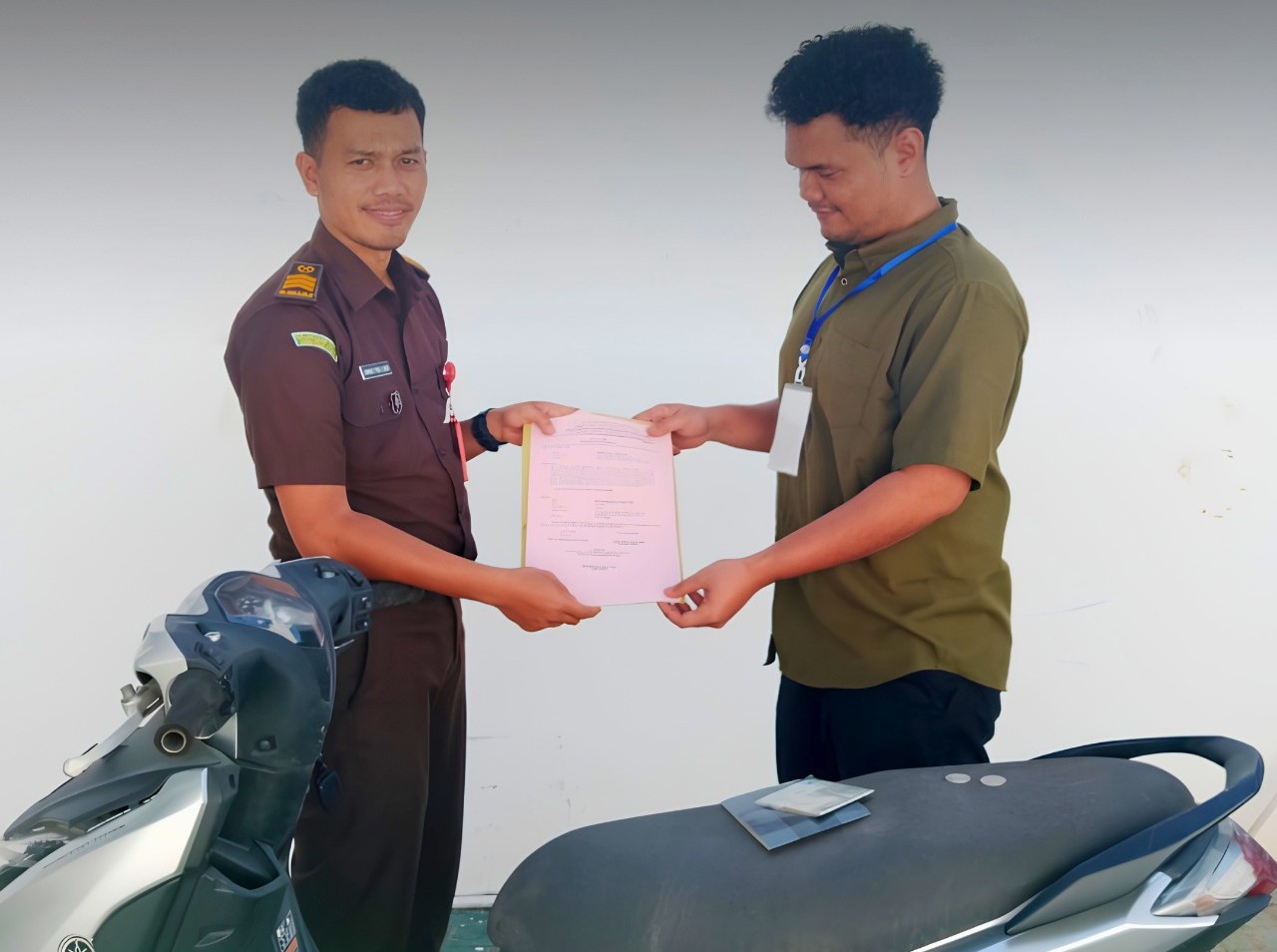 Bidang Pemulihan Aset dan Pengelolaan Barang Bukti (PAPBB) melaksanakan Kegiatan Pengembalian Barang Bukti