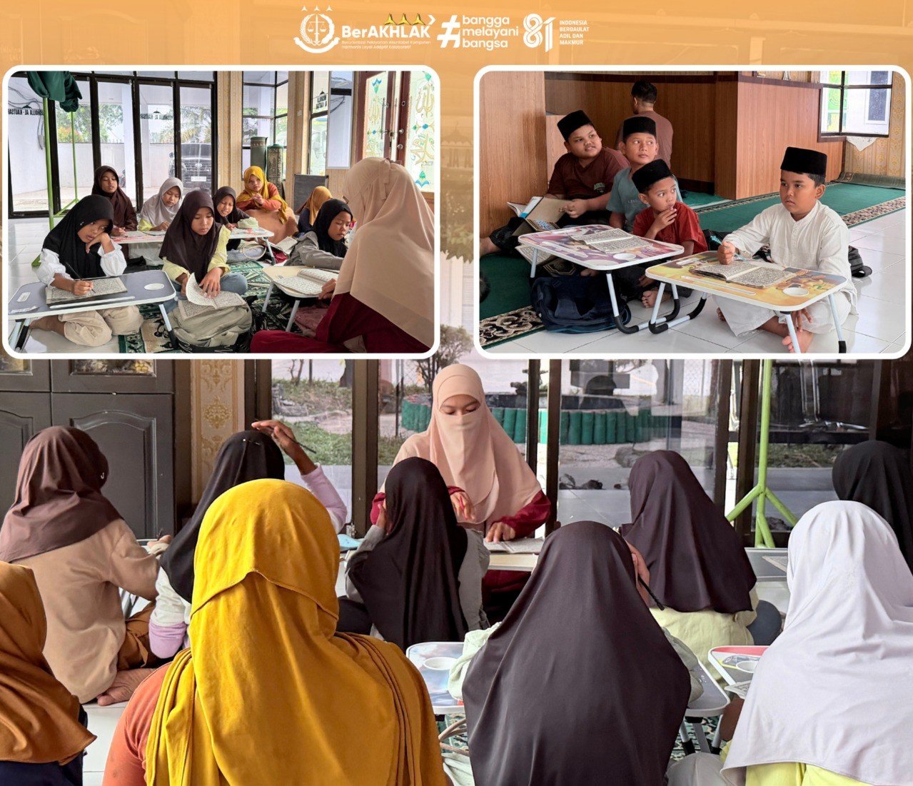 Kegiatan Taman Baca Al-Qur’an di Mushollah Al-kautsar Kejaksaan Negeri Labuhanbatu Selatan