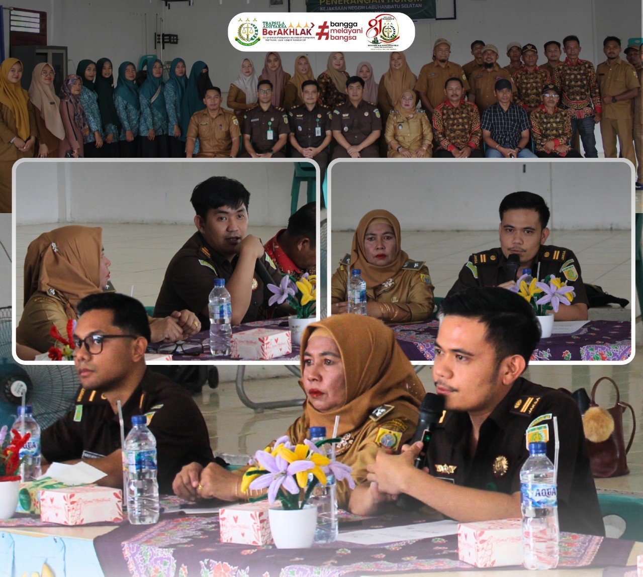 Kejaksaan Negeri Labuhanbatu Selatan melalui Seksi Intelijen melaksanakan kegiatan Penerangan Hukum kepada Aparatur Desa di Desa Rintis