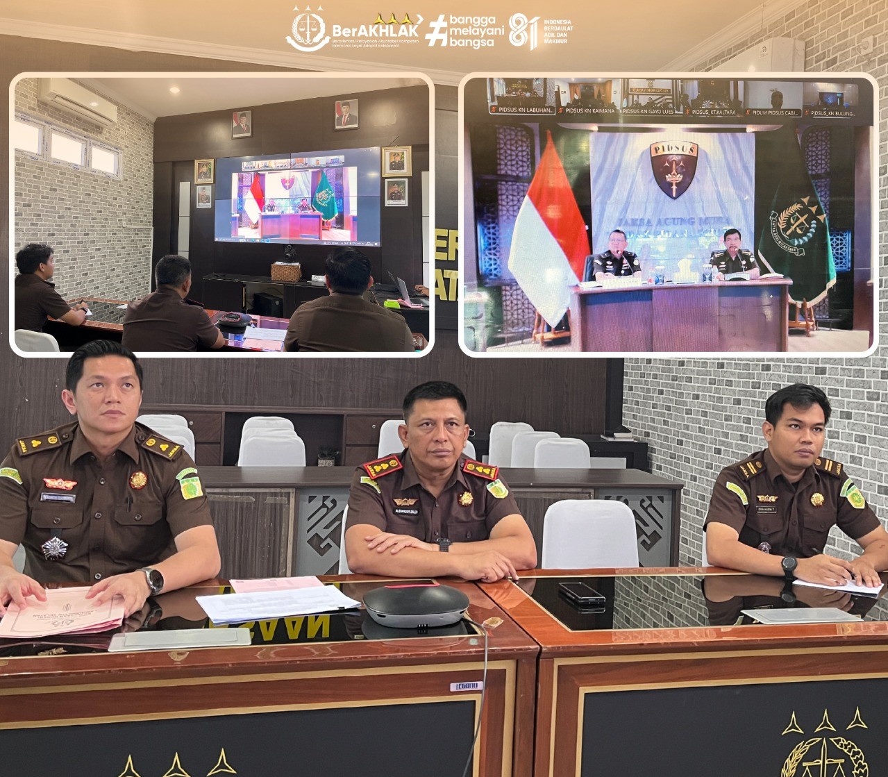 Kejaksaan Negeri Labuhanbatu Selatan mengikuti kegiatan Rapat Monitoring dan Evaluasi Penanganan Perkara Tindak Pidana Khusus yang bertempat di Ruang Video Conference (VCon) Kejaksaan Negeri Labuhanbatu Selatan,