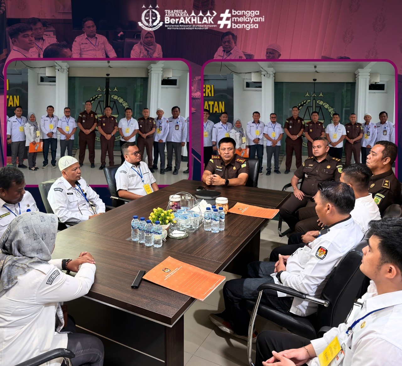 Kepala Komisi Pemilihan Umum (KPU) Kabupaten Labuhanbatu Selatan beserta jajaran melaksanakan kunjungan dalam rangka Kegiatan Audiensi ke Kejaksaan Negeri Labuhanbatu Selatan