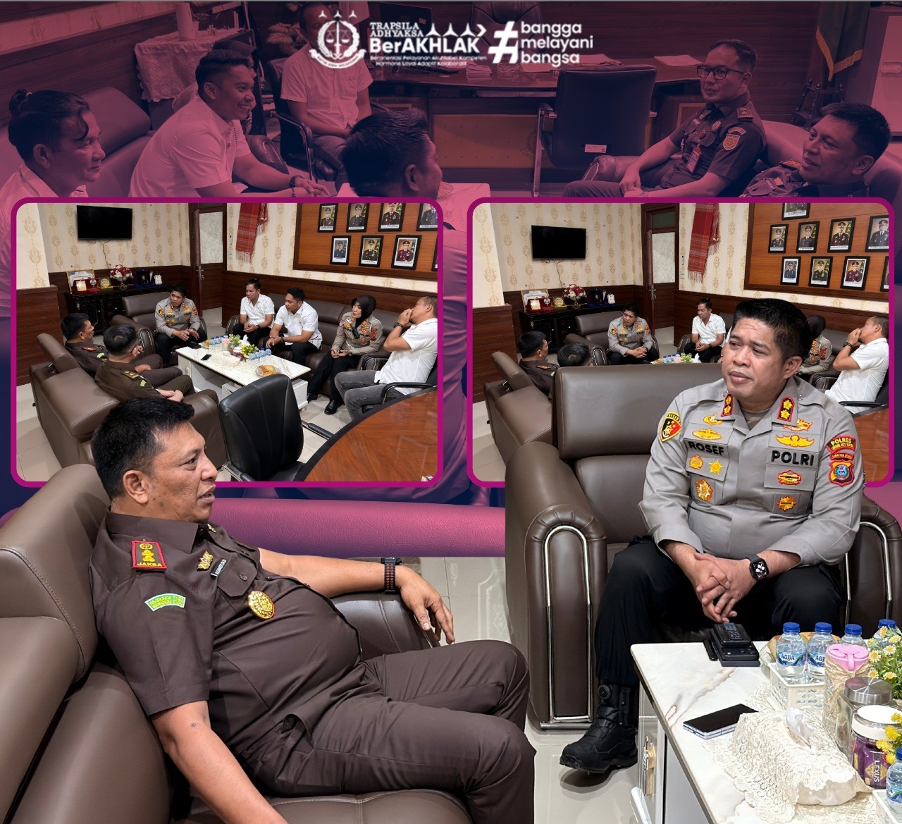 Kunjungan silahturahmi Kapolres Labuhanbatu Selatan beserta jajaran ke Kantor Kejaksaan Negeri Labuhanbatu Selatan