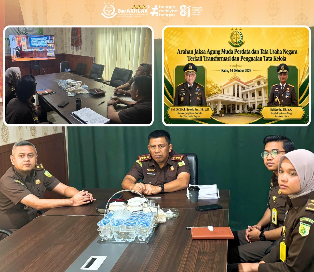 Penyampaian Arahan dari Jaksa Agung Muda Bidang Perdata dan Tata Usaha Negara terkait Transformasi dan Penguatan Tata Kelola