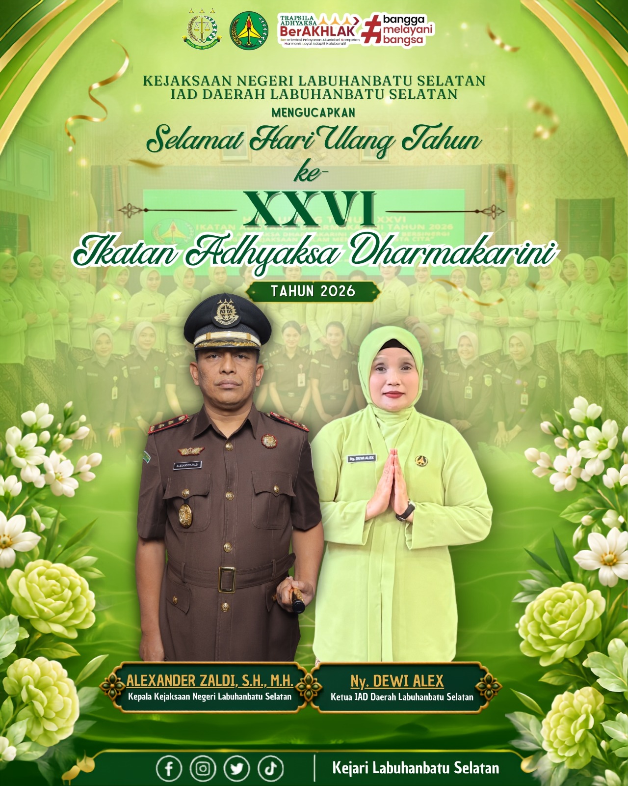 Selamat Hari Ulang Tahun XXVI Ikatan Adhyaksa Dharmakarini Tahun 2026