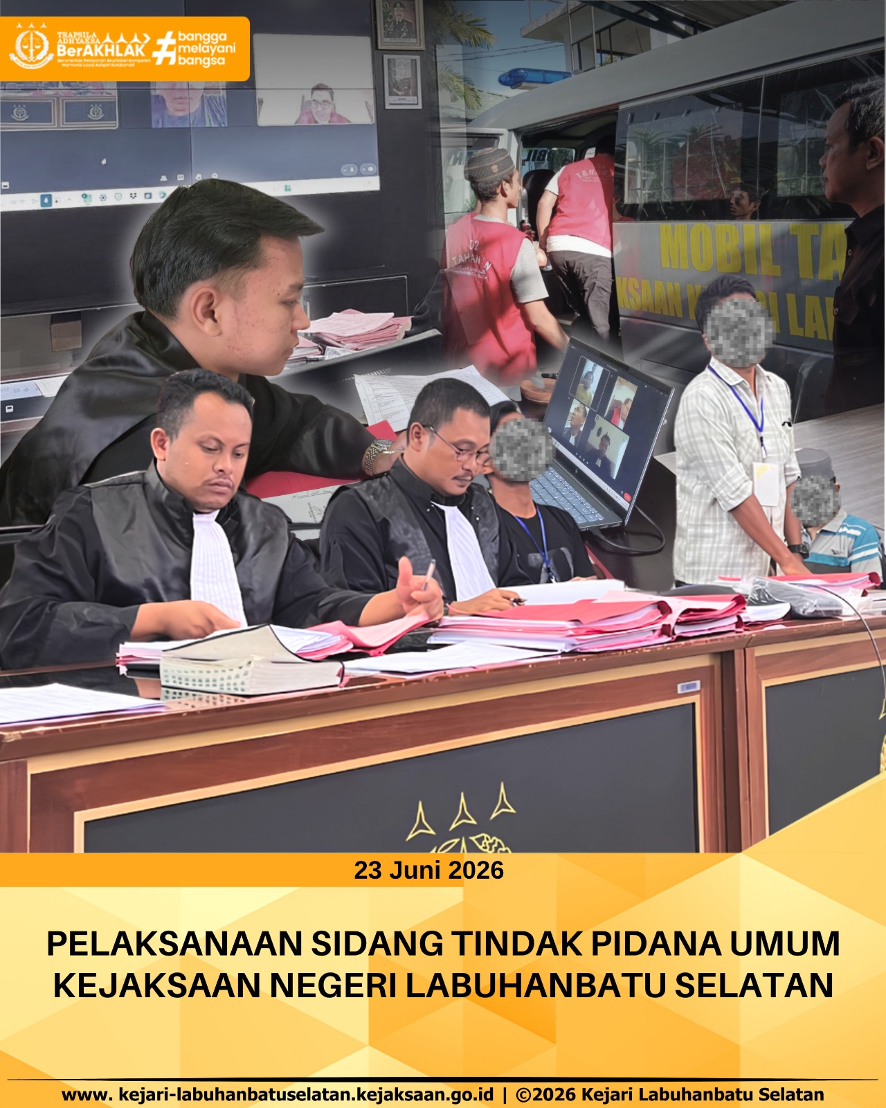 Sidang Tindak Pidana Umum pada Kejaksaan Negeri Labuhanbatu Selatan