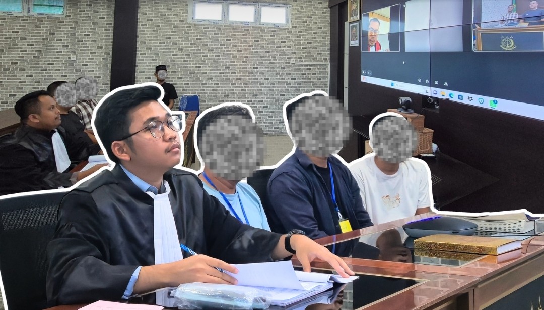 Sidang Tindak Pidana Umum pada Kejaksaan Negeri Labuhanbatu Selatan secara daring (online)