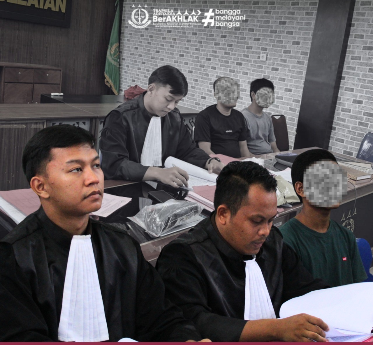 Sidang Tindak Pidana Umum pada Kejaksaan Negeri Labuhanbatu Selatan secara daring (online)