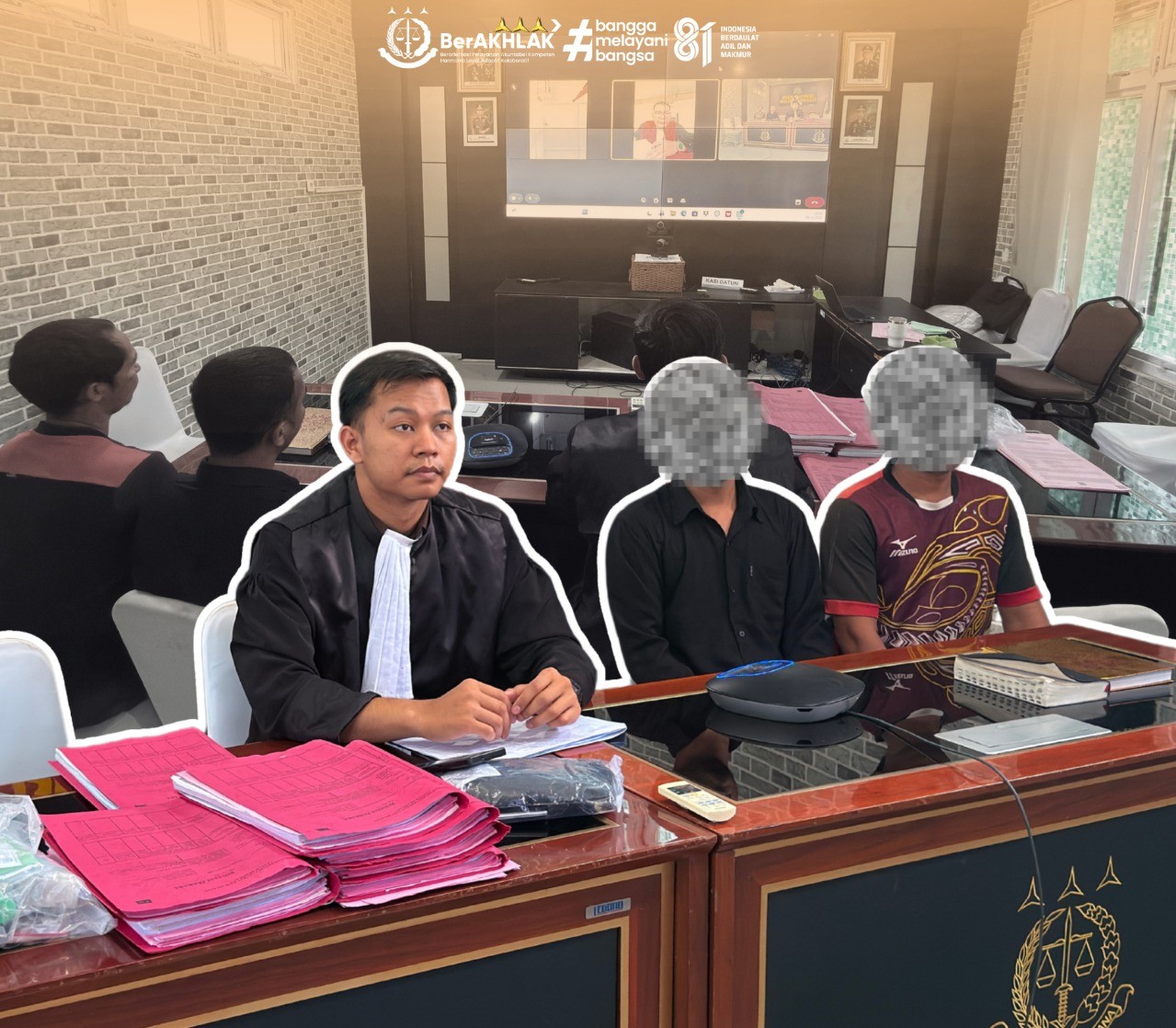 Sidang Tindak Pidana Umum pada Kejaksaan Negeri Labuhanbatu Selatan secara daring (online)