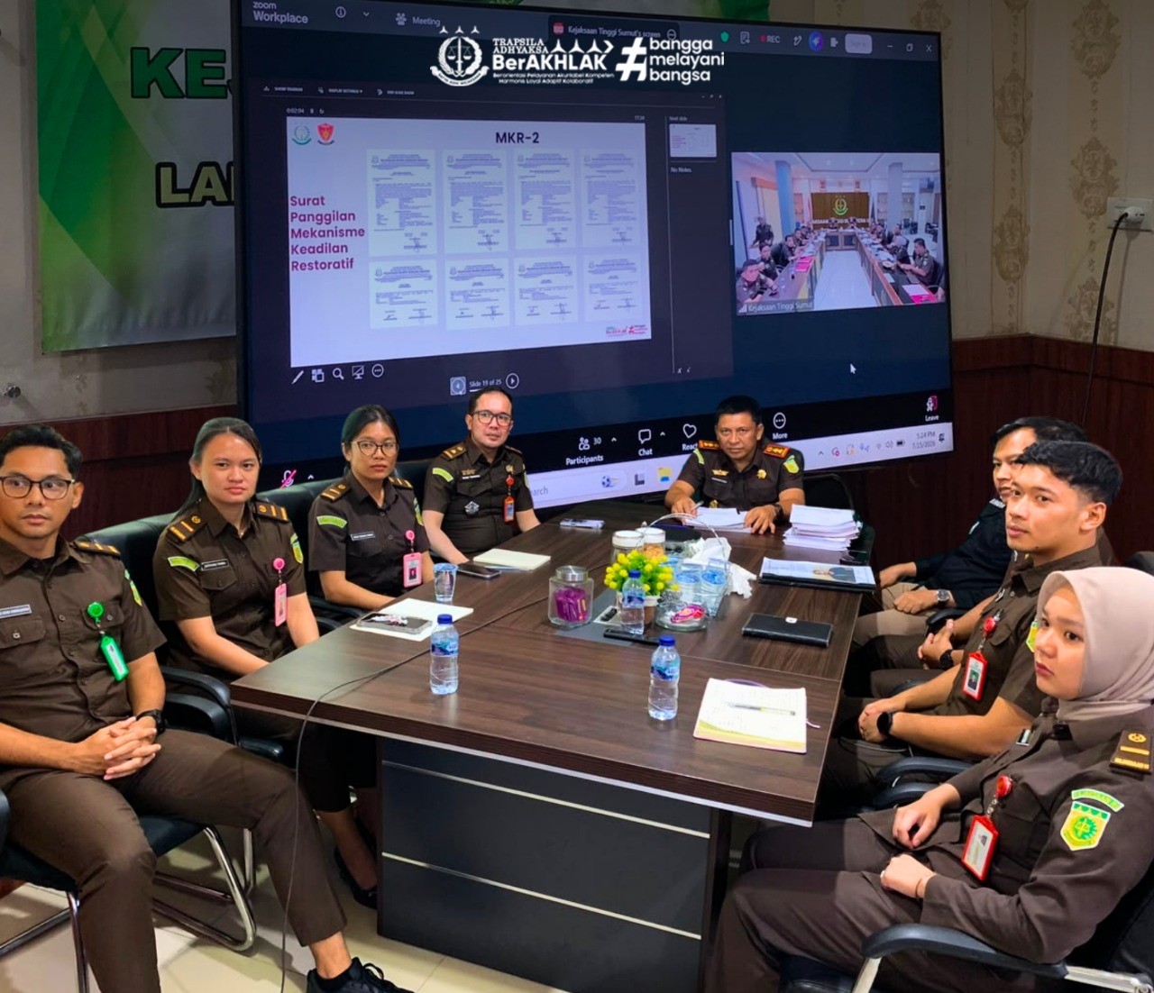 Video Conference (Vicon) Ekspose Restorative Justice Tingkat Wilayah Kejaksaan Tinggi Sumatera Utara